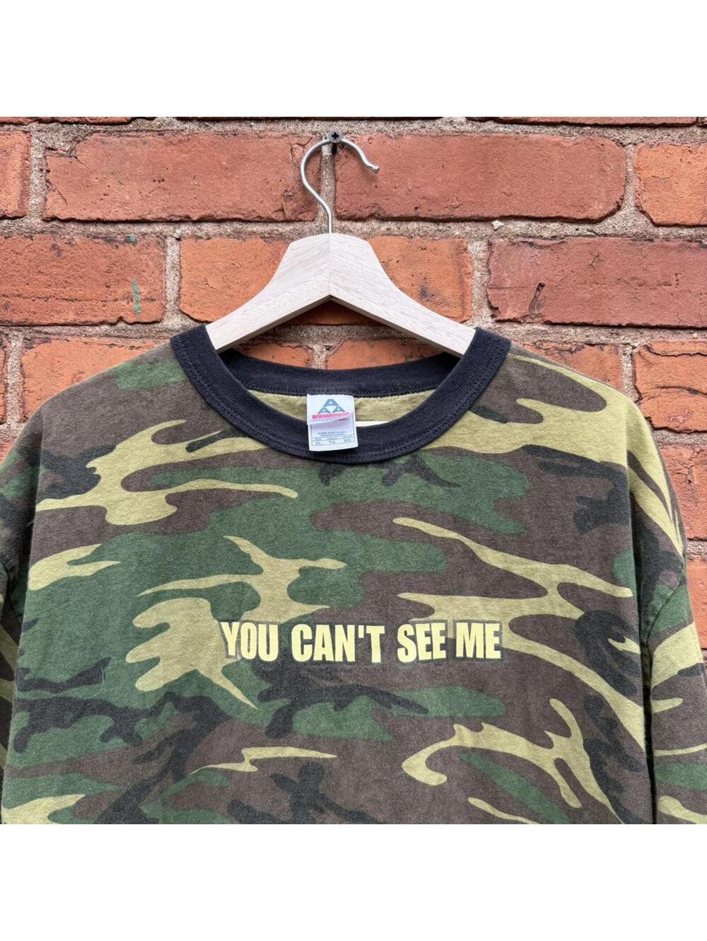 Vintage John cena you can’t see me camo t shirt 00s XL